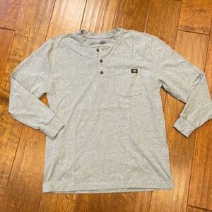 Dickies Light Gray Long Sleeve Henley